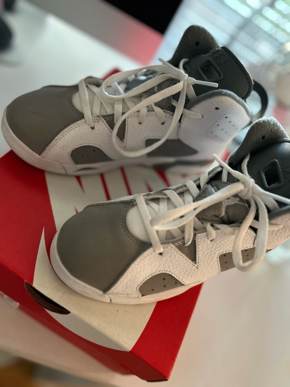 Nike Kids' Gray and White High-Top Sneakers